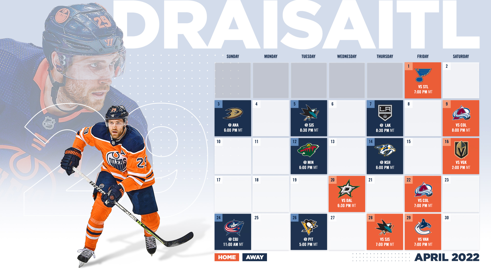 oilers schedule 2020